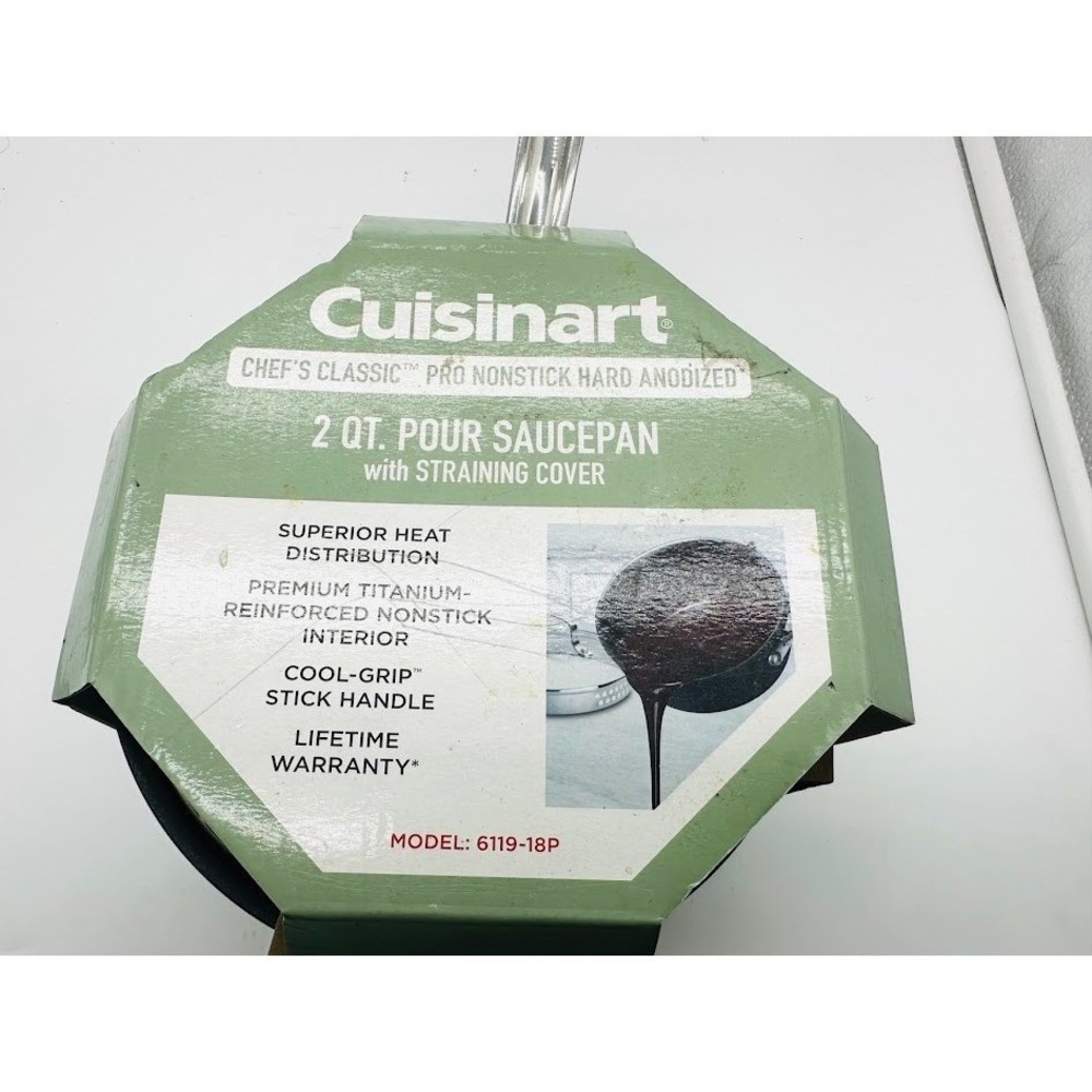 Cuisinart 2 Qt Pour Saucepan Chef's Classic Pro Nonstick Hard Anodized 6119-18P